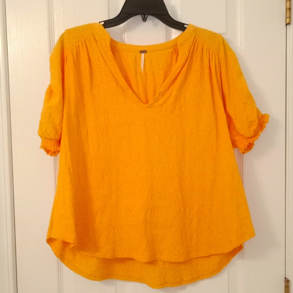 Free People Yellow Top/Tunic